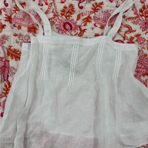 J. Crew White Linen Women's Top